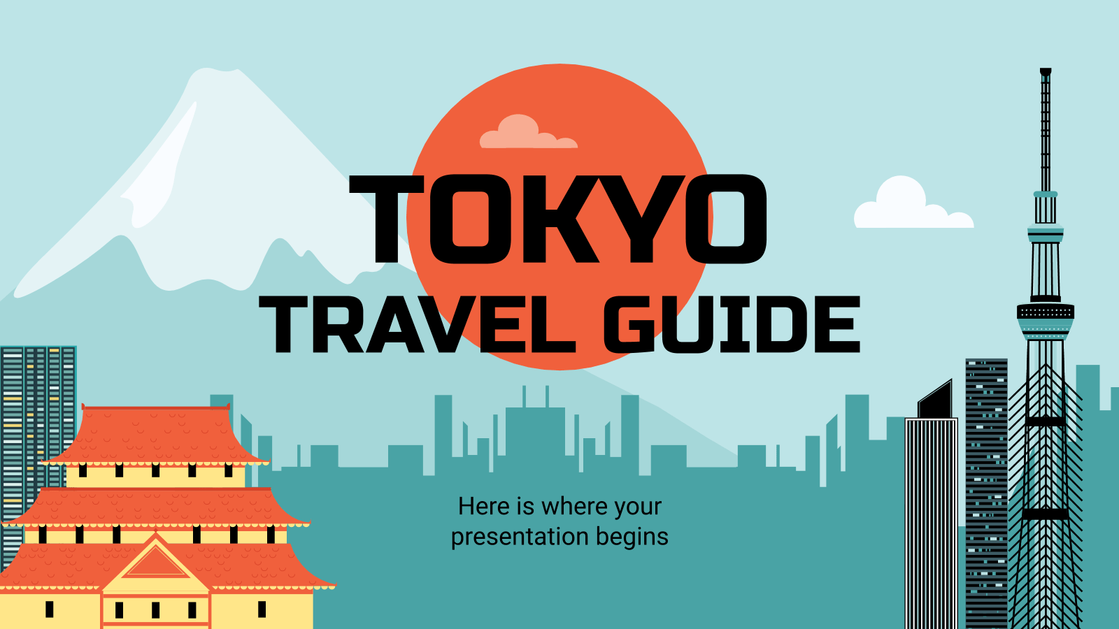 旅游指南：东京PowerPoint模板